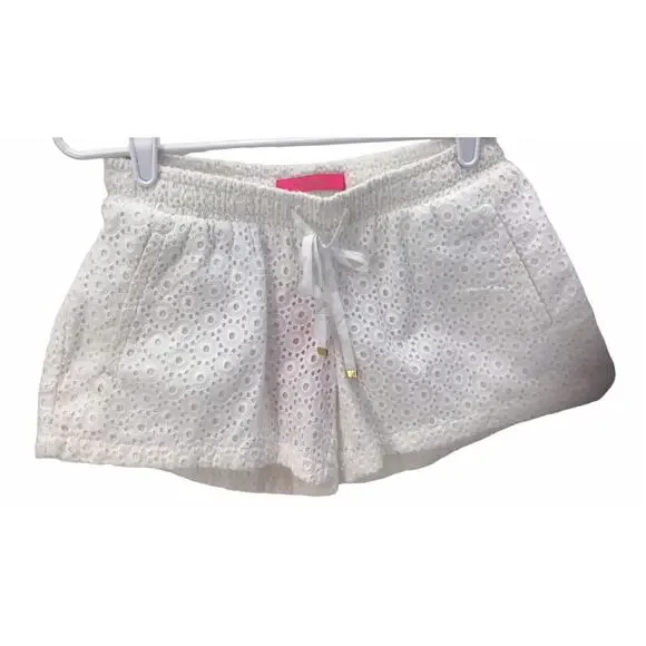 Lilly Pulitzer White Eyelet Baybreeze Shorts Size Extra Small New NWT - Picture 5 of 11